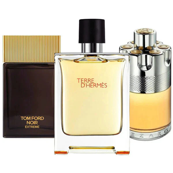 Combo de 3 perfumes Terre de’Herme, Azzaro Wanted, Tom Ford Noir Extreme 100ml