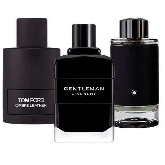 Combo de 3 perfumes Tom Ford Ombre Leather,  Givenchy Gentleman, Montblanc Explorer 100ml